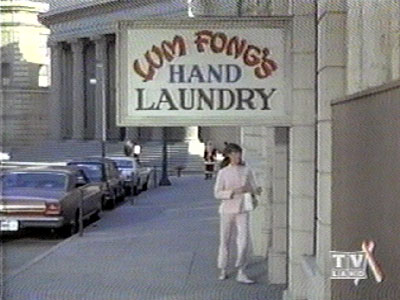 Agent 99 Entering Lum Fong Laundry