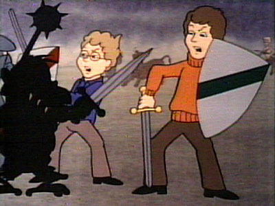 Edmund and Peter in Battle