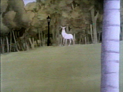 White Stag at the Lamp-Post