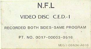 NFL Football Caddy Label