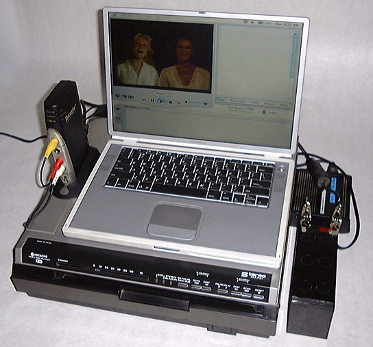 PAL/UK CED VideoDisc Notebook Computer Setup